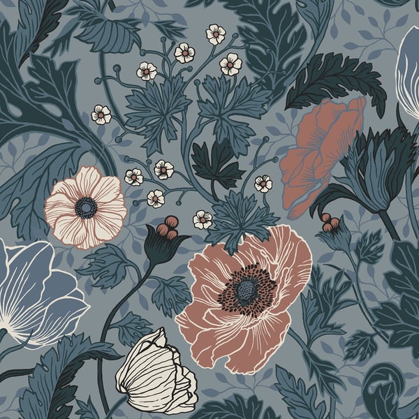 Galerie Wallpaper Product code: 33004 - Apelviken Wallpaper Collection - Blue Pink Colours -  
