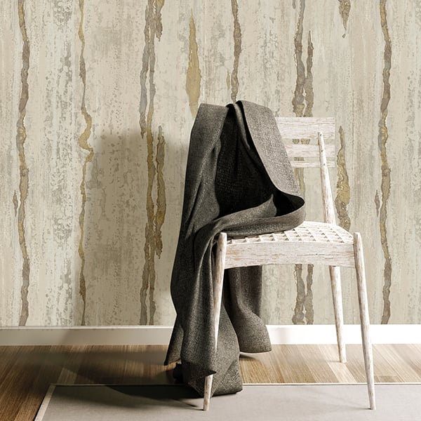 Galerie Wallpaper Product code: 49361_2R - Stratum Wallpaper Collection - beige cream silver Colours -  