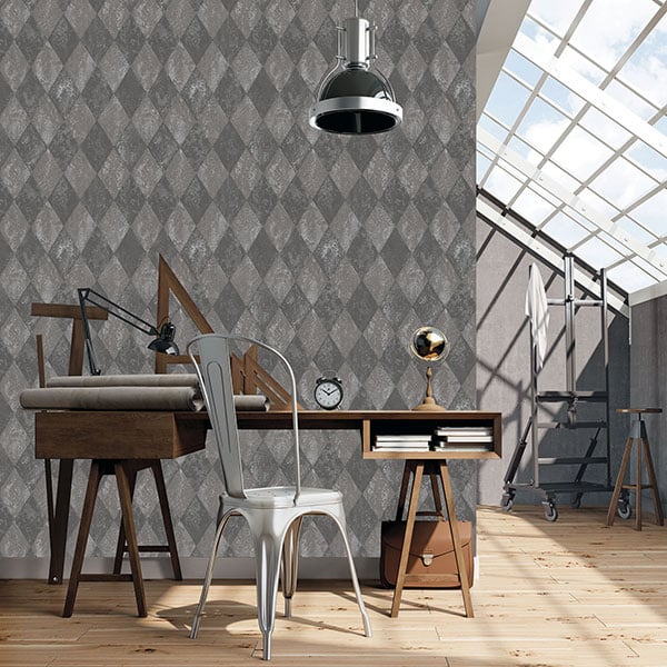 Galerie Wallpaper Product code: G67791R - Ambiance Wallpaper Collection - Black Silver Colours -  