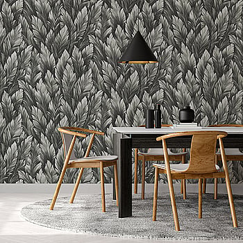 Galerie Wallcoverings Product Code 26710 - Tropical Wallpaper Collection - Blackberry Colours -  