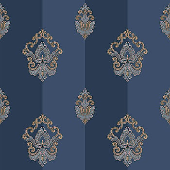 Galerie Wallcoverings Product Code 4627 - Italian Glamour Wallpaper Collection - Blue Colours -  