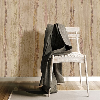 Galerie Wallcoverings Product Code 49363 - Stratum Wallpaper Collection - gold pink Colours -  