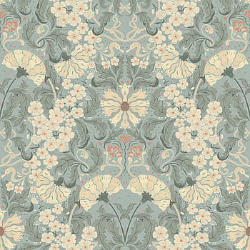 Galerie Wallcoverings Product Code 83115 - Hjarterum Wallpaper Collection - Blue Cream Colours -  