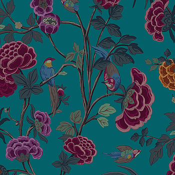 Galerie Wallcoverings Product Code DA23243 - Luxe Wallpaper Collection - Green Red Colours -  