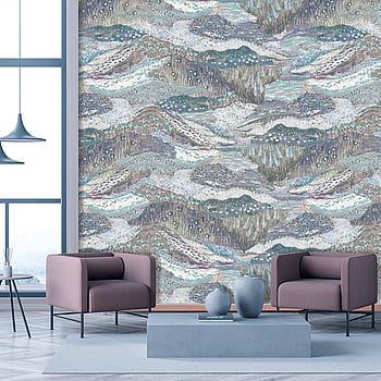 Galerie Wallcoverings Product Code DW2024 - Designer Walls Wallpaper Collection - Light Blue Lilac Colours -  