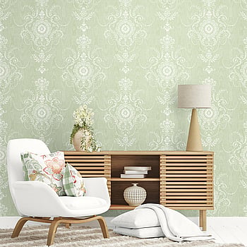 Galerie Wallcoverings Product Code FC60304 - French Country Wallpaper Collection - Washed Green Colours -  