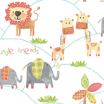Galerie Wallcoverings Product Code G56023 - Just 4 Kids 2 Wallpaper Collection - Orange Grey Green Colours -  