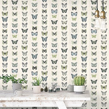 Galerie Wallcoverings Product Code G67994 - Organic Textures Wallpaper Collection - Blue Beige Green Colours -  