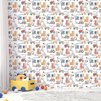 Galerie Wallcoverings Product Code G78361 - Tiny Tots 2 Wallpaper Collection - Red Blue Orange Colours -  
