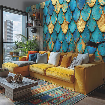 Galerie Wallcoverings Product Code HZ62092M - Horizon Wallpaper Collection - Blue Yellow Colours -  