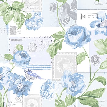 Galerie Wallcoverings Product Code S45203 - Country Cottage Wallpaper Collection - Blue Colours -  